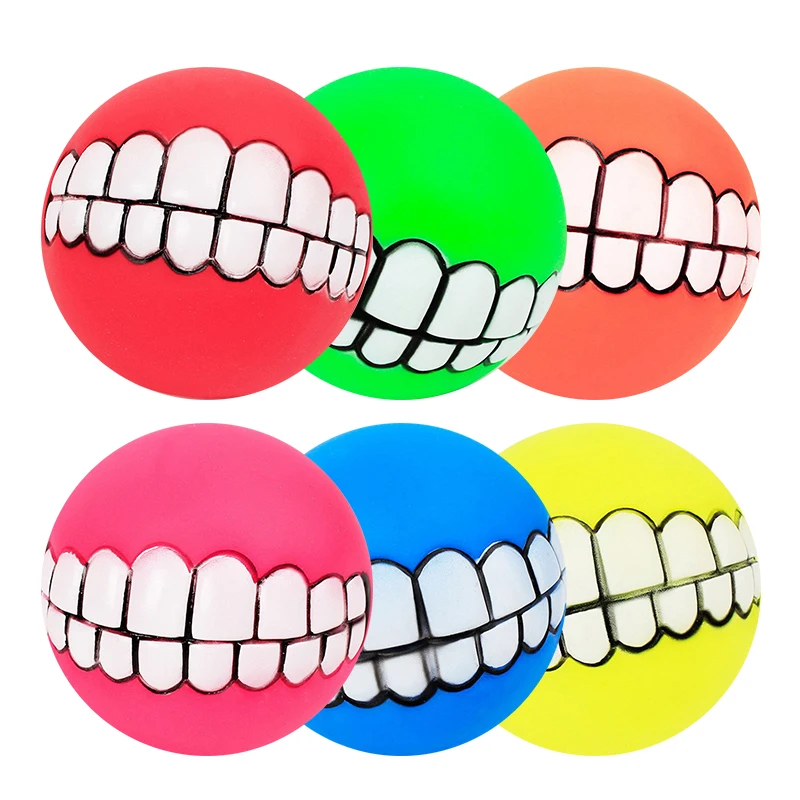 Pet Dog Ball Teeth Funny Trick Toy Silicone Toy for dogs Chew Squeaker Squeaky Dog Sound toys Pet puppy Toys interactive cat toy - Image 6