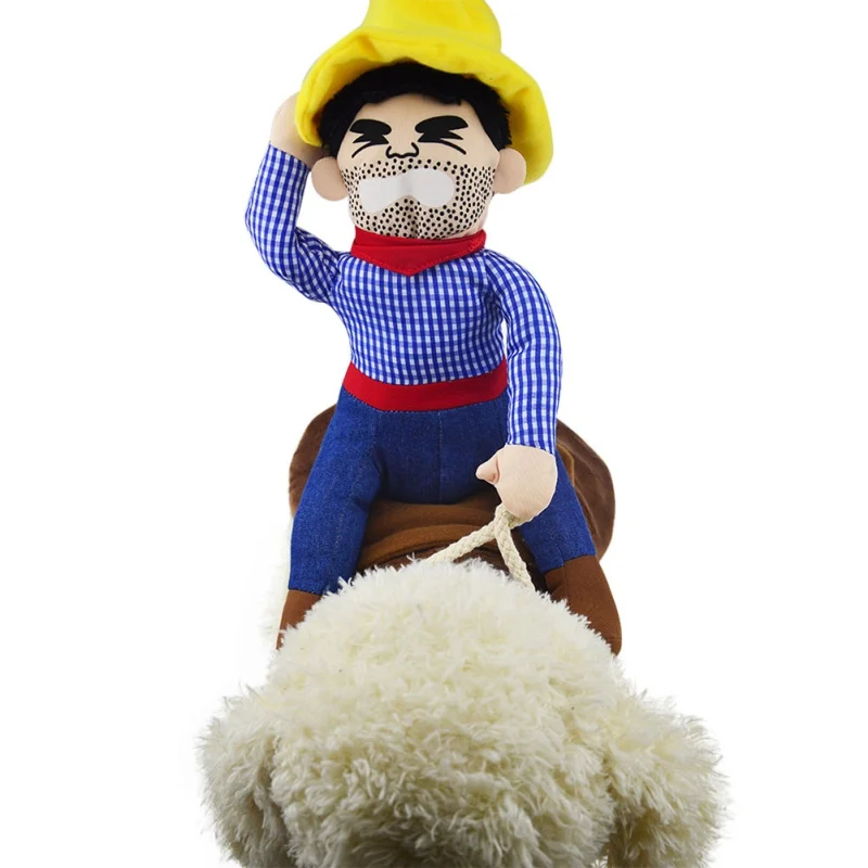 Novelty Cowboy Rider Dog Costume for Dogs Clothes Party Halloween Pet Costume New Year Outfit Pet Cat Clothes Chihuahua - Image 4