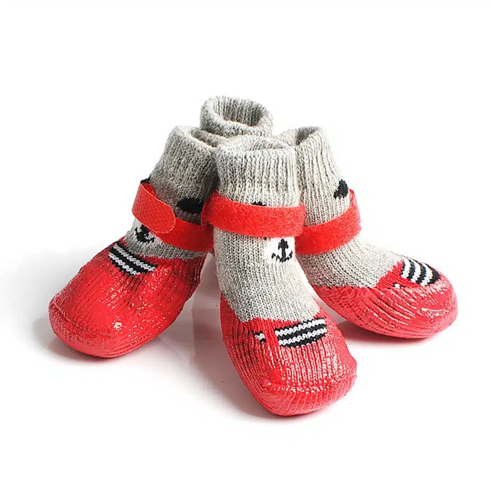 Pet Outdoor Waterproof Anti Slip Rain Shoes (2Pairs) - Image 8