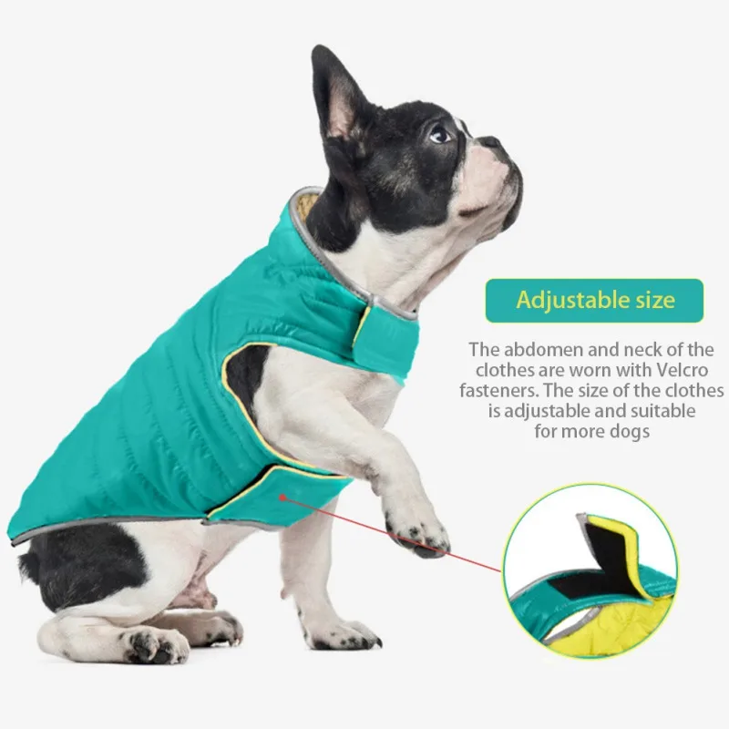 Double Sided Dog Coat Winter Warm Pet Dog Clothes For Small Medium Dogs Vest Chihuahua Clothing Soft Puppy Costumes - Image 3