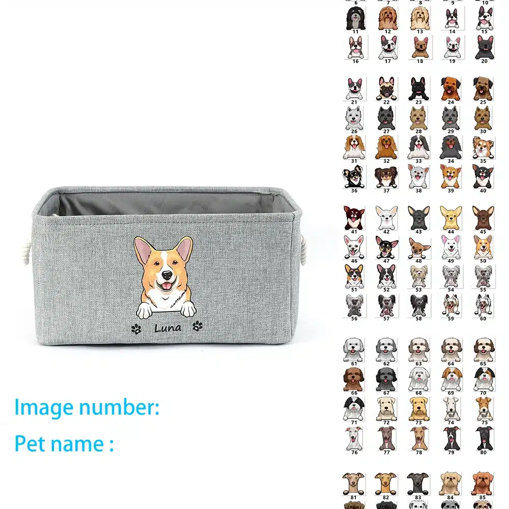 Personalized Dog Toy Basket - Image 7