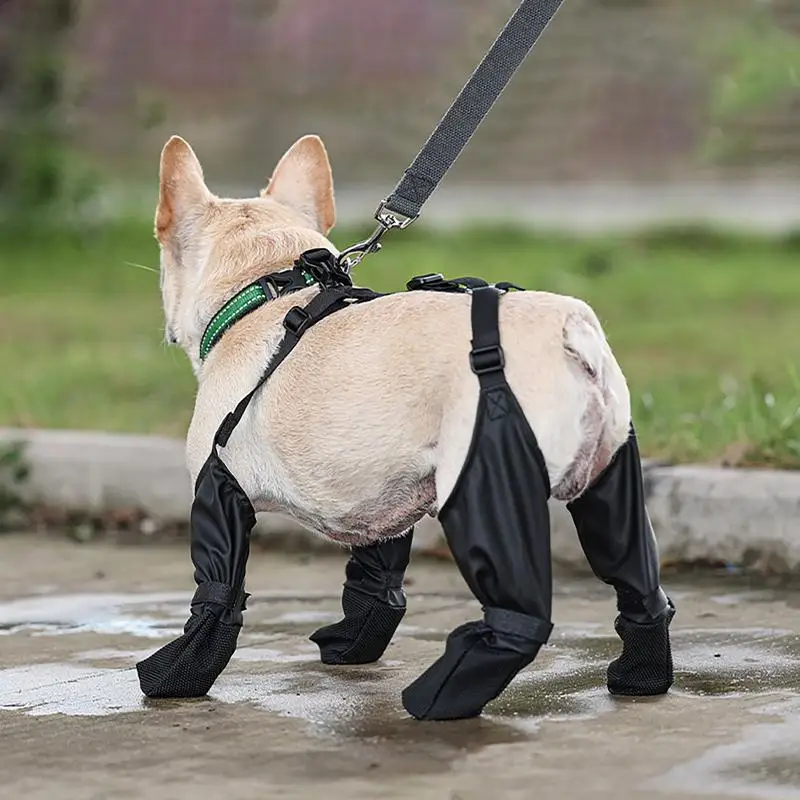 Dog Boots with Suspenders Waterproof Dog Shoes Paw Protectors Adjustable Pet Clothing Booties for Dog Winter Outdoor supplies - Image 3