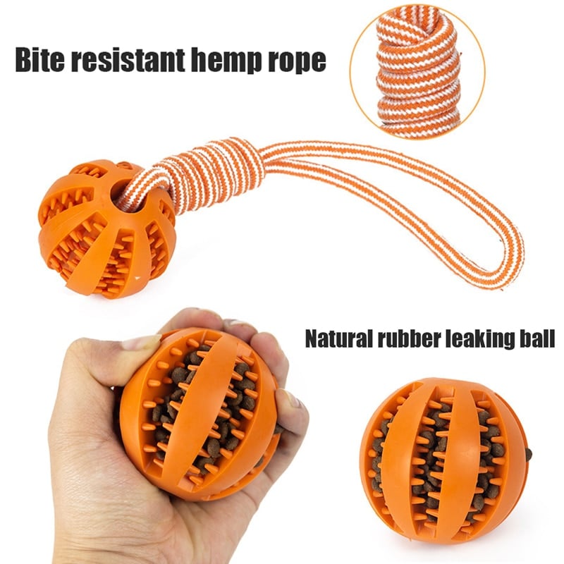 Dog Toys Treat Balls Chewing Bite Resistant Toys Pet Tooth Cleaning - Image 24