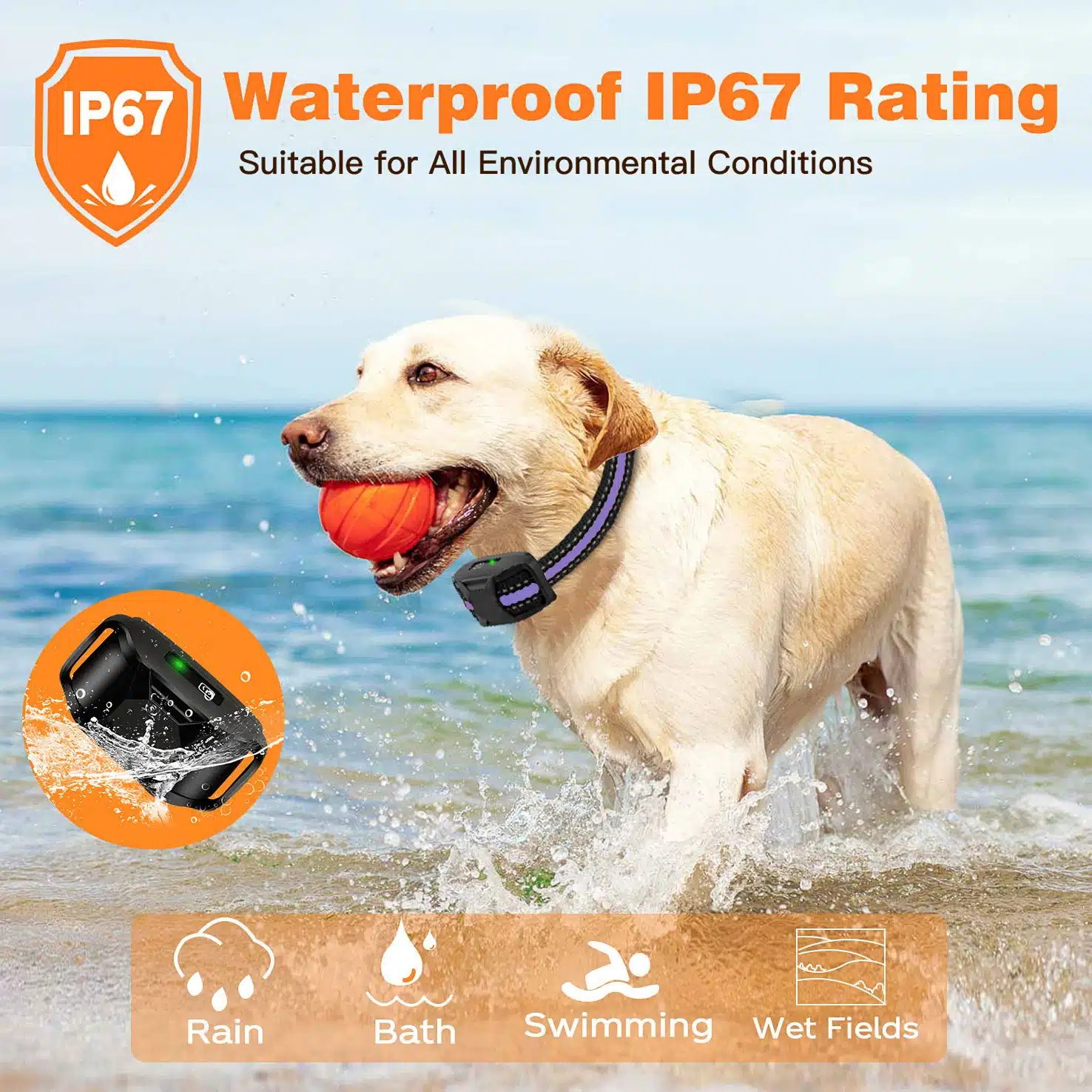 3300Ft Electric Dog Training Collar Remote Control Waterproof Pet BehaviorFor 5-120lbs Puppy With Shock Vibration Beep - Image 6