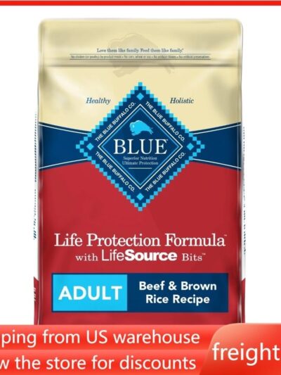 Dog Feed Free Shipping Dry Food for Dogs Whole Grain Formula Beef and Brown Rice Dry Dog Food for Adult Dogs 15 Lb. Bag Feeding