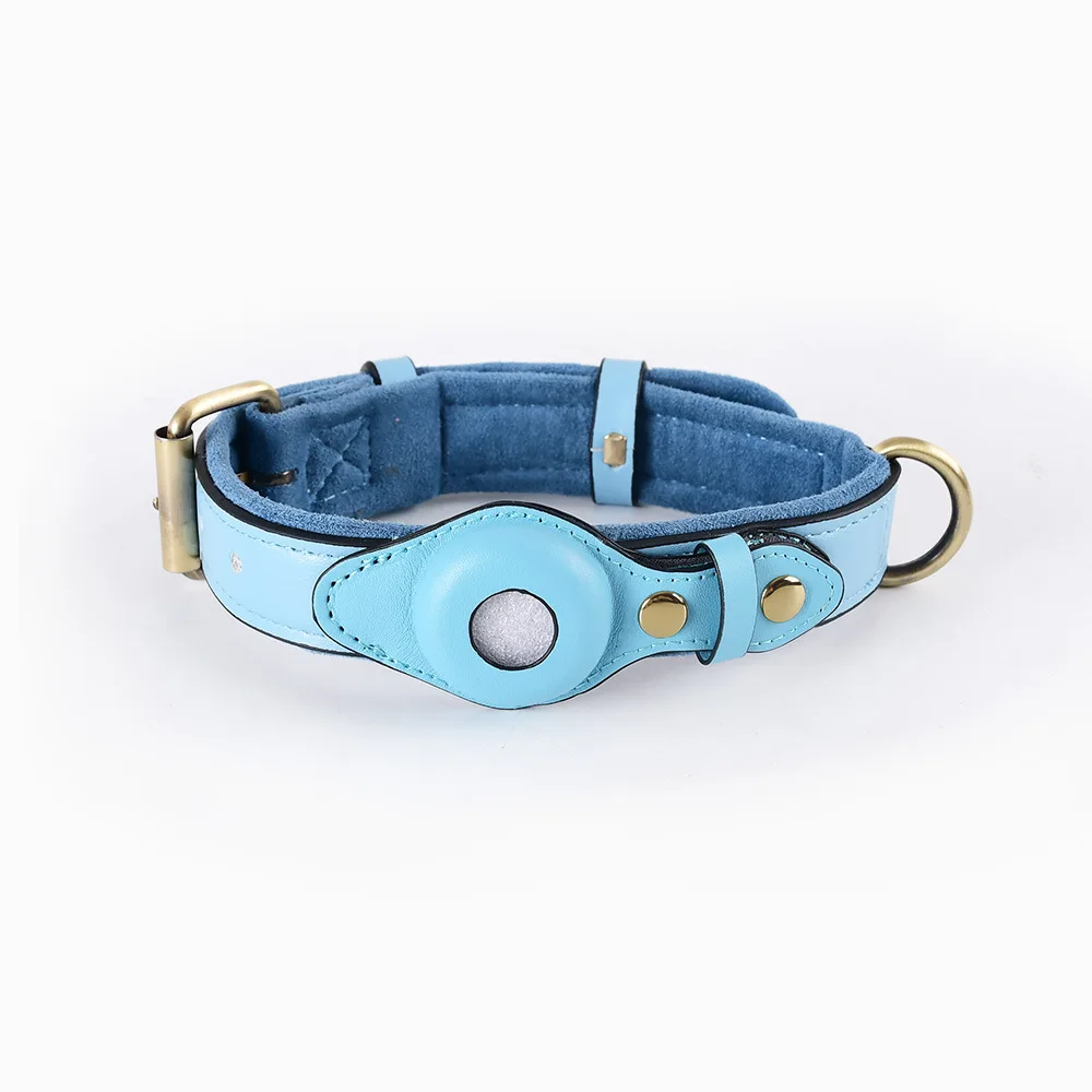 New Leather Anti-Lost Dog Collar With Airtag Holder For The Apple Airtag Heavy Duty Anti Lost Positioning Collar Dog Accessories - Image 11