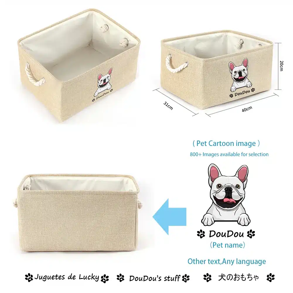 Personalized Dog Toy Basket - Image 3