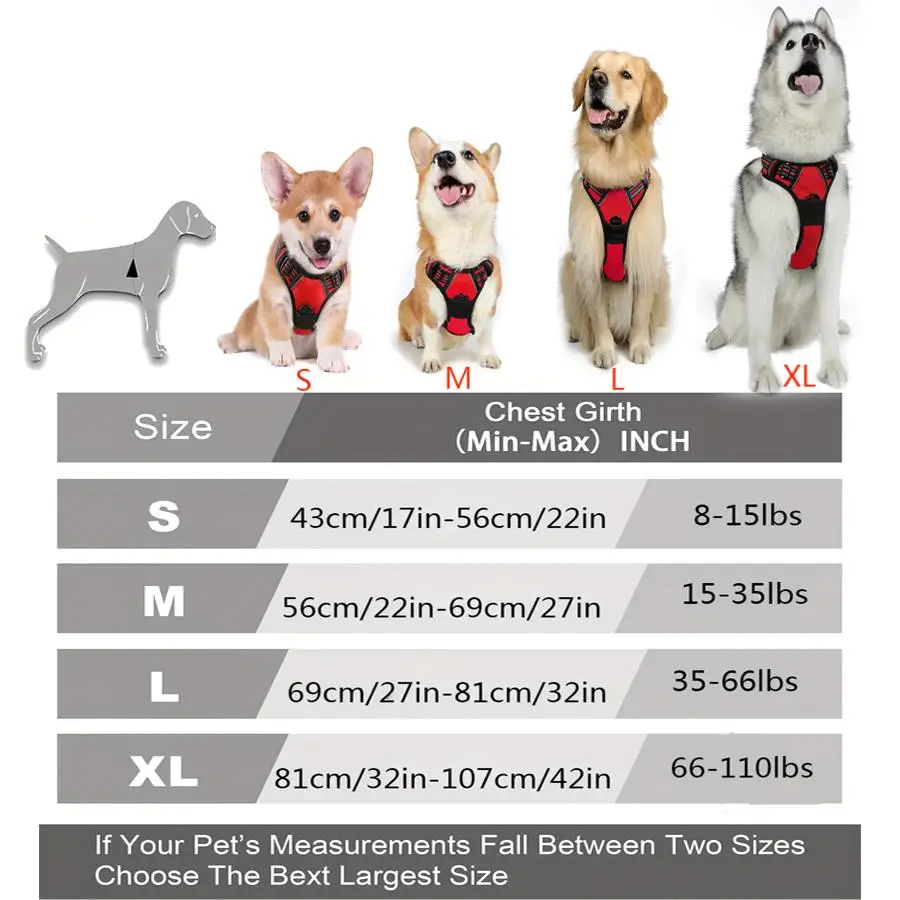No Pull Dog Harness Front Clip Heavy Duty Reflective Easy Control Handle for Large Dog Walking - Image 4