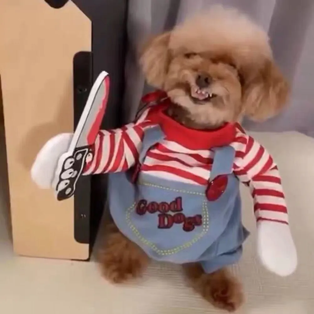 Halloween Dog Clothes Funny Pet Dogs Cosplay Costumes Set Christmas Dog Costume Comical Outfits for Pet Cat Puppy Party Clothing - Image 4
