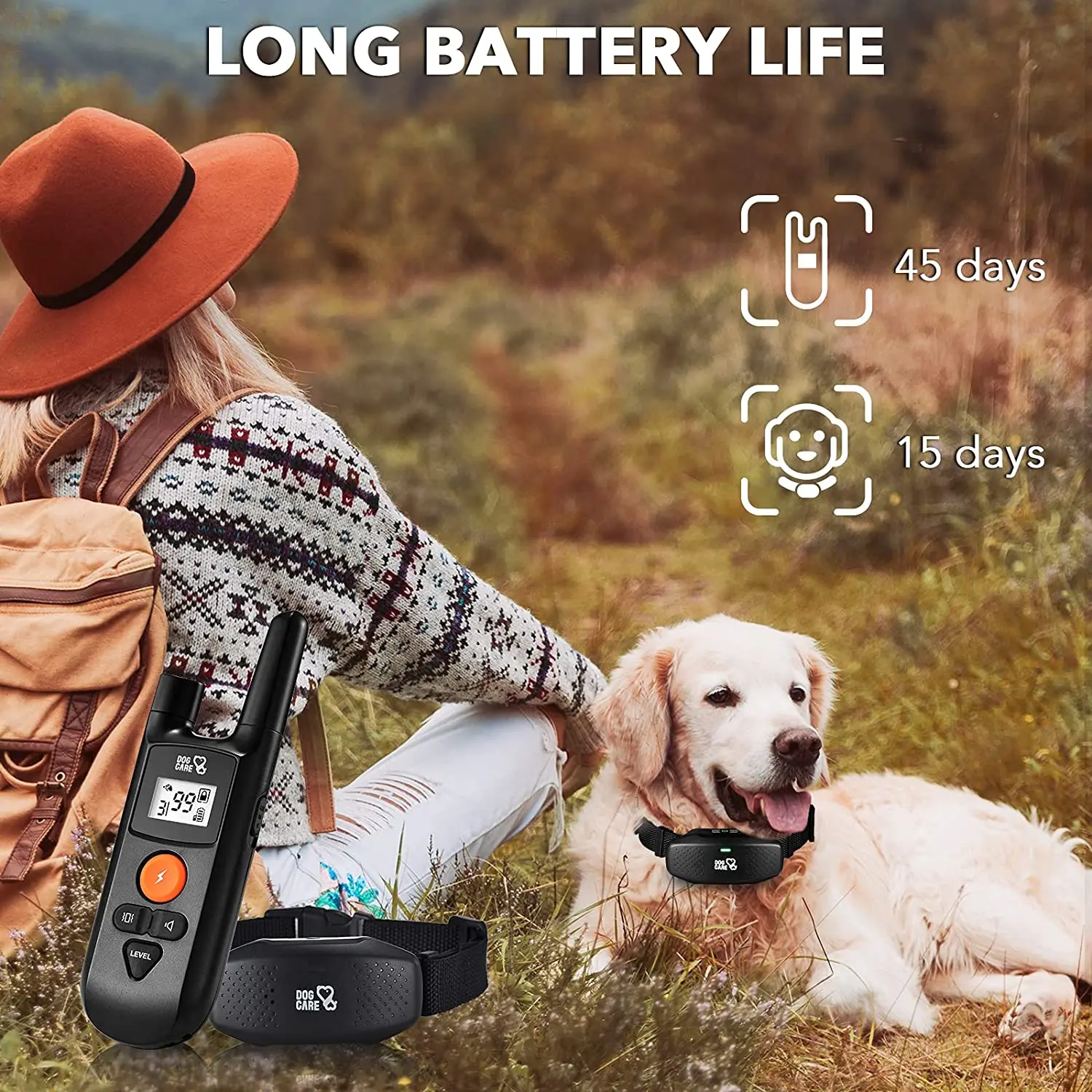 DOGCARE TC05 Digital Dog Training Collar Waterproof Rechargeable Remote Control Anti-Bark Pet Stop Shock Collar Electric Shocker - Image 5