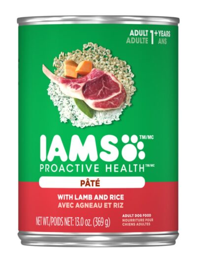 IAMS Proactive Health PatÃ© Adult Wet Dog Food Pate w/Lamb & Rice 13.2oz
