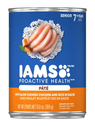 IAMS Proactive Health PatÃ© Senior Wet Dog Food Chicken & Rice 12.3oz