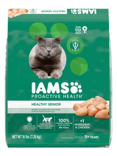 IAMS Proactive Health Senior Dry Cat Food Chicken 16lb