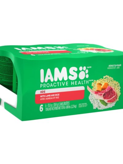 IAMS Proactive Health PatÃ© Adult Wet Dog Food Pate w/Lamb & Rice 13oz 6pk