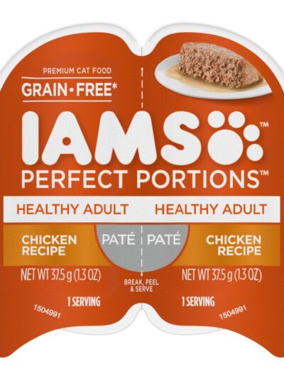 IAMS Perfect Portions Grain Free Healthy PatÃ© Adult Wet Cat Food Chicken 2.6oz 24pk