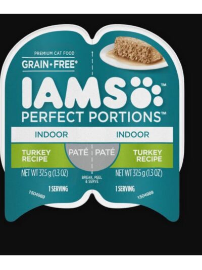 IAMS Perfect Portions PatÃ© Indoor Adult Wet Cat Food Turkey 24ea/2.6 oz, 24 pk
