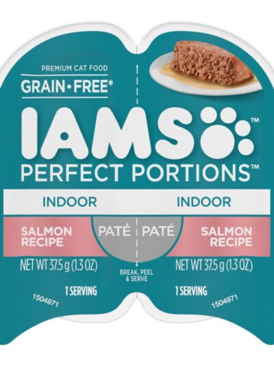 IAMS Perfect Portions PatÃ© Indoor Adult Wet Cat Food Salmon 2.6oz 24pk