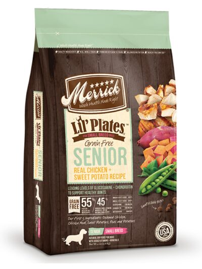 Merrick Lil Plates Grain Free Senior Real Chicken And Sweet Potato Recipe 4 Lbs