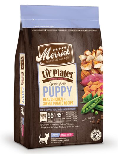 Merrick Lil Plates Grain Free Puppy Real Chicken And Sweet Potato Recipe 12 Lbs