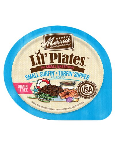 Merrick Lil Plates Grain Free Small Surfin  Turfin Supper Dog Food 3.5oz. (Case of 12)