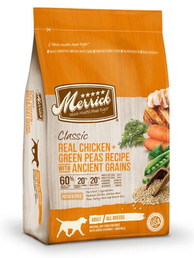 Merrick Classic Real Chicken And Green Peas Recipe With Ancient Grains 12Lb