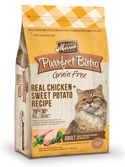 Merrick Purrfect Bistro Grain Free Real Chicken and Sweet Potato Recipe 4Lb