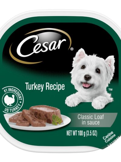 Cesar Classic Loaf in Sauce Adult Wet Dog Food Turkey 3.5oz 24pk