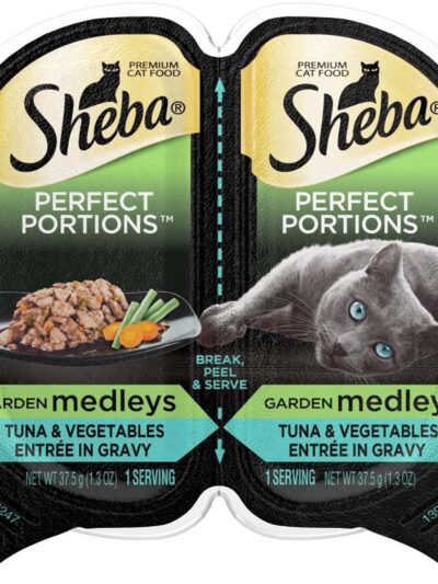 Sheba Perfect Portions Garden Medleys Wet Cat Food Tuna & Vegetables in Gravy 2.6oz 24pk