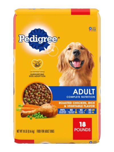 Pedigree Complete Nutrition Adult Dry Dog Food Roasted Chicken, Rice & Vegetable 18lb