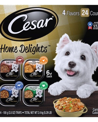 Cesar Filets in Gravy Adult Wet Dog Food Prime Rib 3.5oz 24pk