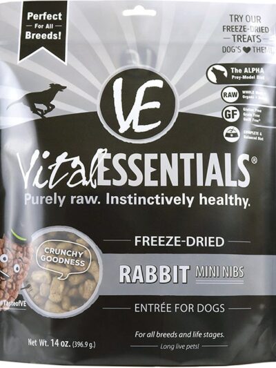 Vital Essentials Freeze Dried Rabbit Mini Nibs 14 oz.