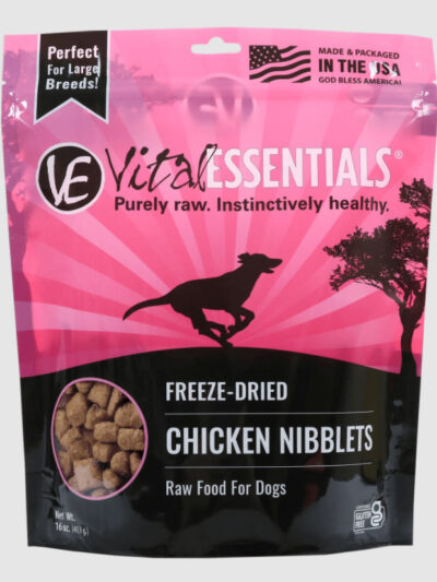 Vital Essentials Freeze Dried Grain-Free Chicken Nibblets Dog Food 1 Lb