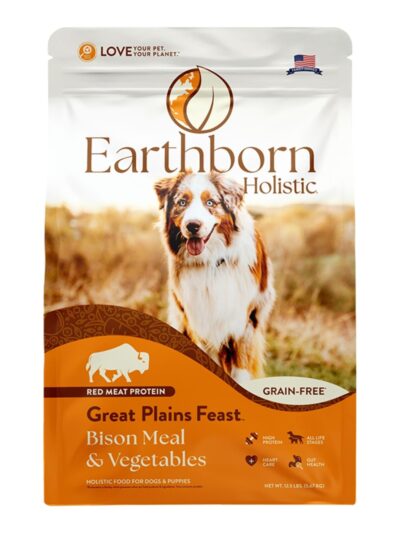 Earthborn Holistic Great Plains Feast Grain-Free Dry Dog Food Bison Meal & Vegetables 12.5lb