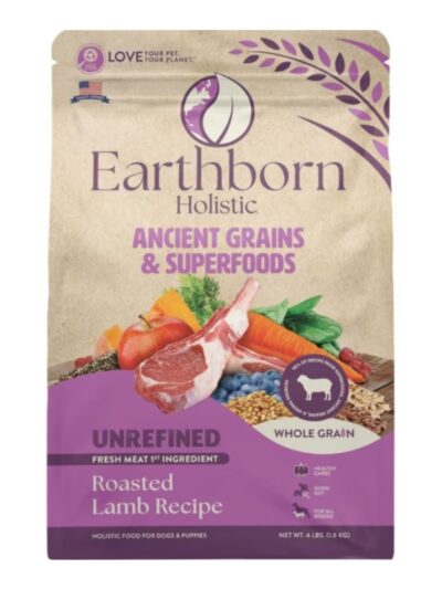 Earthborn Holistic Unrefined Ancient Grains & Superfoods Dry Dog Food Roasted Lamb 4lb