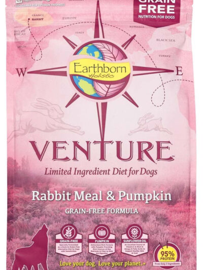 Earthborn Holistic Venture L.I.D. Grain Free Dry Dog Food Rabbit & Pumpkin 1ea/4 lb