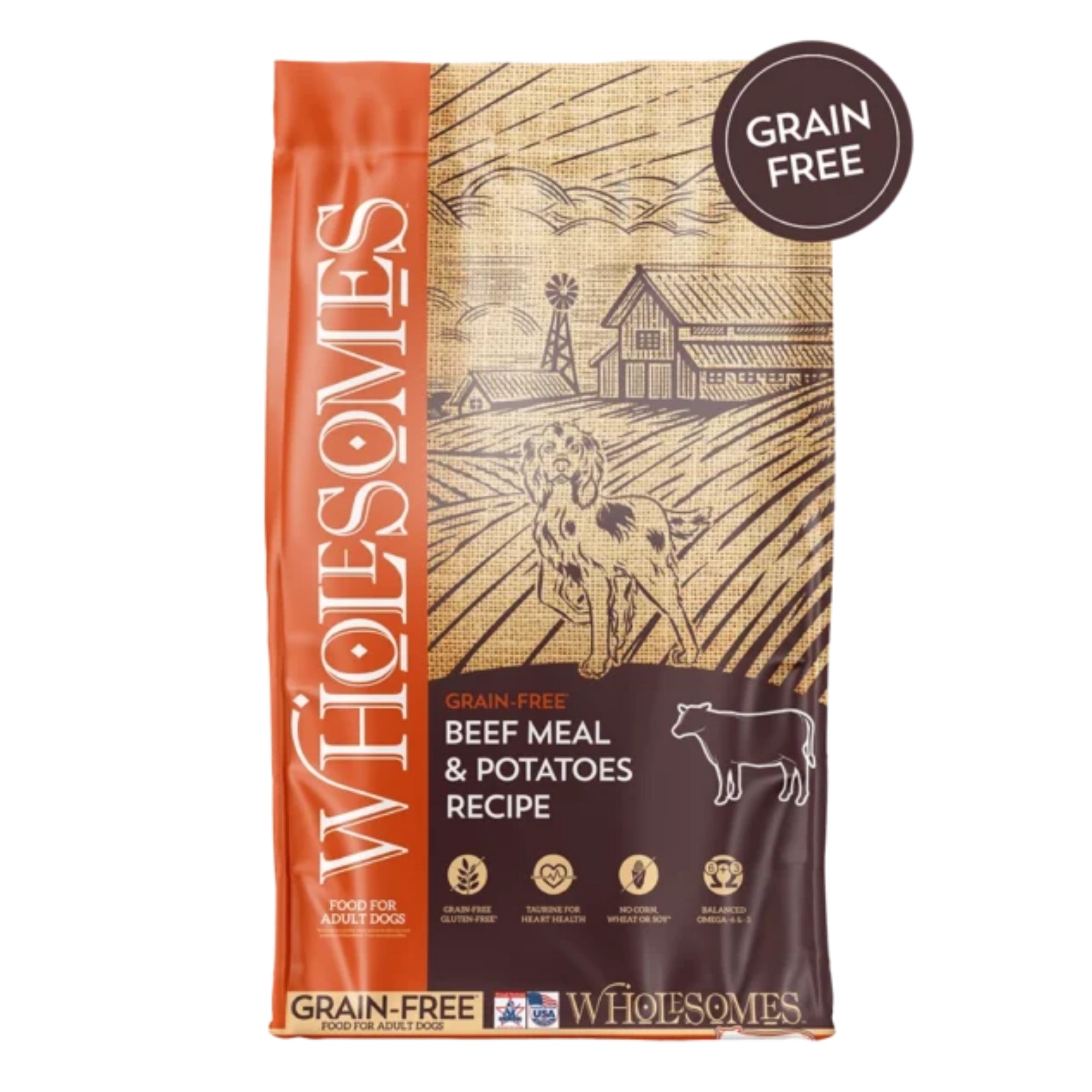 Wholesomes Grain Free Dry Dog Food Beef Meal & Potatoes 35lb