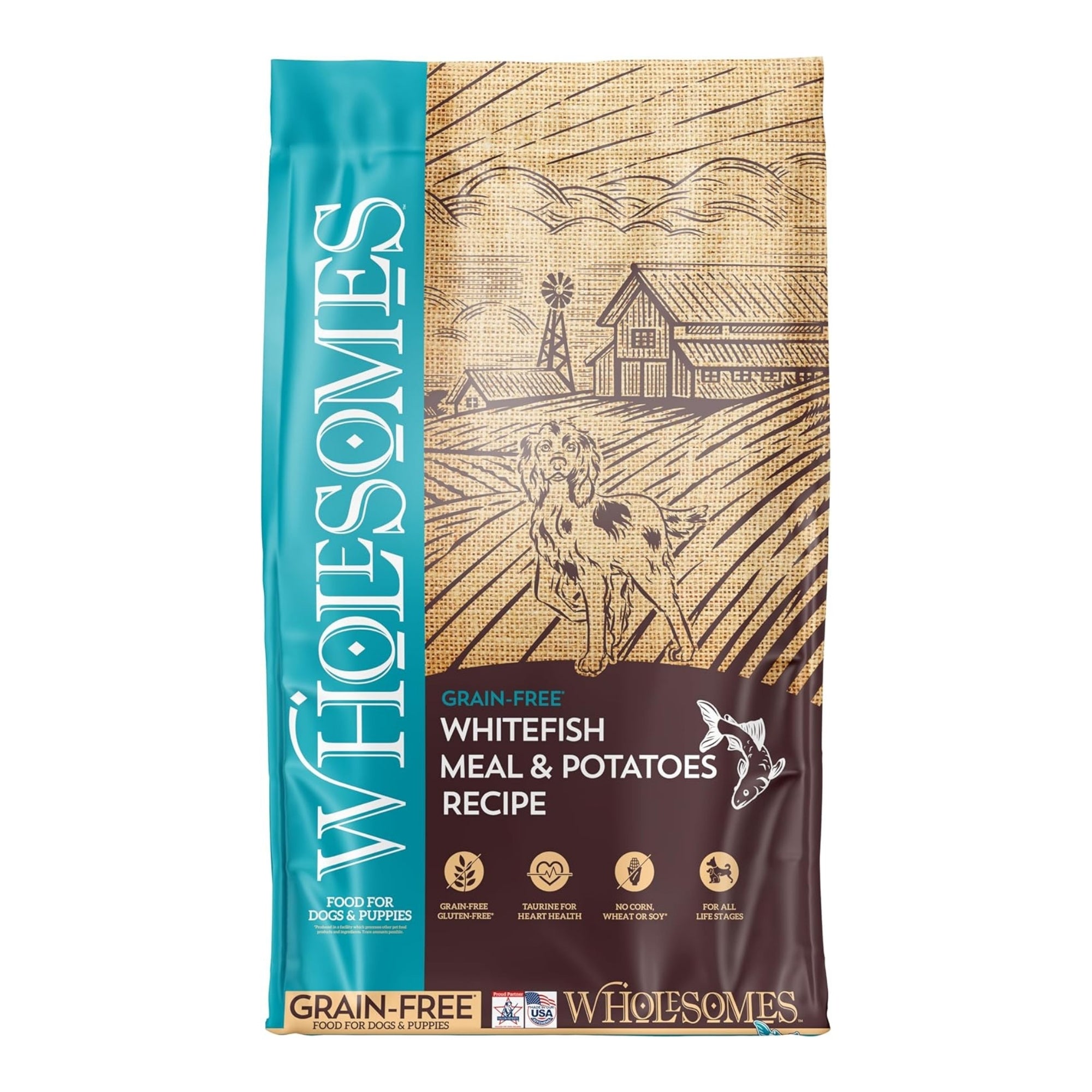 Wholesomes Grain Free Dry Dog Food Whitefish Meal & Potatoes 35lb