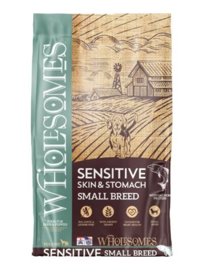 Wholesomes Sm Breed Sensitive Skin & Stomach Food Salmon 12 Lb