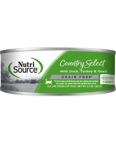 NutriSource Select Recipe Grain Free Canned Cat Food Country Select 5.5oz