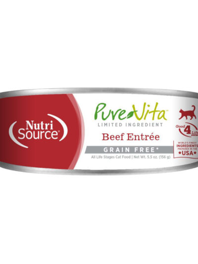 Pure Vita Cat Grain Free 96% Beef & Beef Liver 5oz.