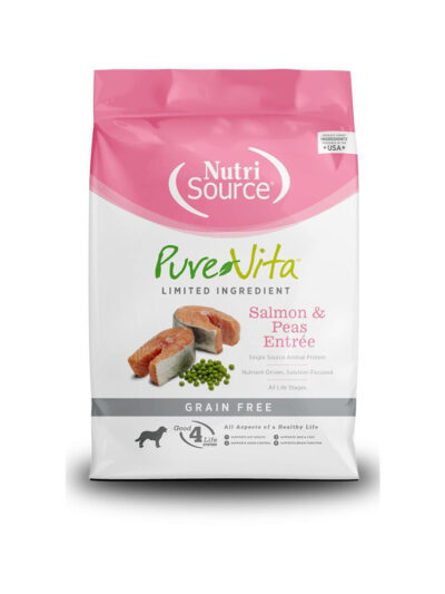 NutriSource PureVita LID Grain Free Dry Dog Food Salmon & Peas EntrÃ©e 25lb