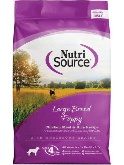 NutriSource Large Breed Puppy Dry Dog Food Chicken & Rice 12lb
