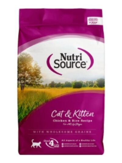 NutriSource Cat & Kitten All Life Stages Dry Cat Food Chicken & Rice 4lb
