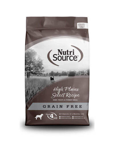 NutriSource Select Recipe Grain Free Dry Dog Food High Plains Select 5lb