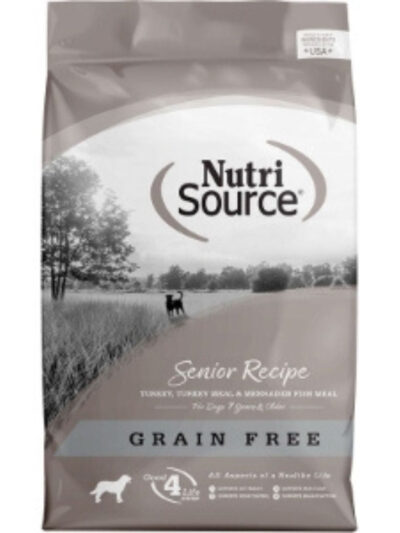 NutriSource Senior Grain Free Dry Dog Food Turkey 4lb