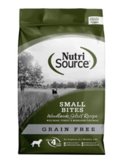 NutriSource Select Recipe Small Bites Grain Free Dry Dog Food Woodlands Select 4lb
