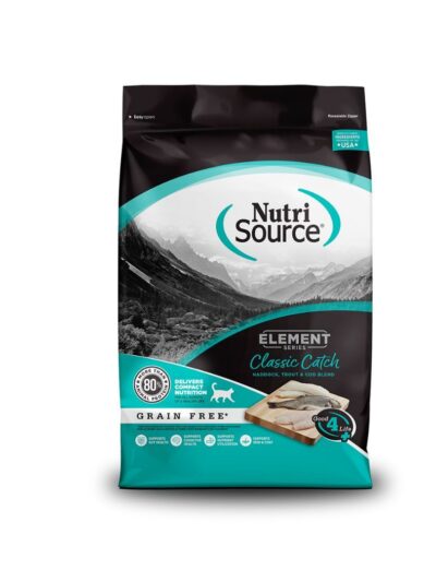 NutriSource Element Series Grain Free Dry Cat Food Classic Catch 11lb