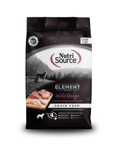 NutriSource Element Series Grain Free Dry Dog Food Wild Range 24lb