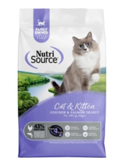 NutriSource Cat & Kitten Select Dry Cat Food Chicken & Salmon 12lb