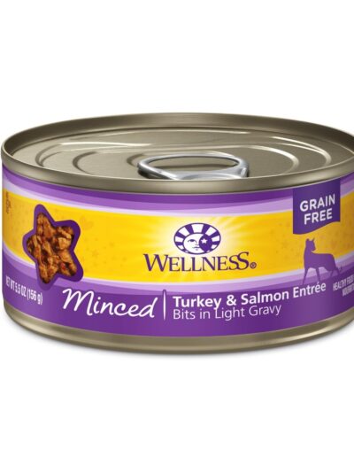 Wellness Cat Complete Health Minced Turkey Salmon EntrÃ©e 5.5oz. (Case of 24)